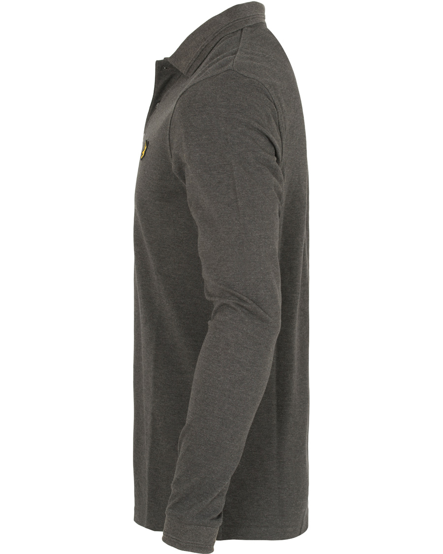 Homme | Pulls Et Tricots | Lyle & Scott London Collection | Long Sleeve Pima Cotton Polo Charcoal Marl