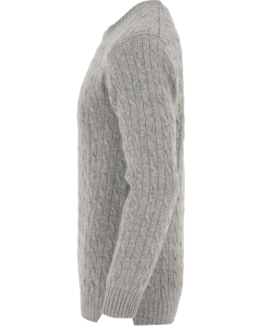 Homme | Pulls Et Tricots | Johnstons of Elgin | Cashmere Cable Crew Neck Light Grey