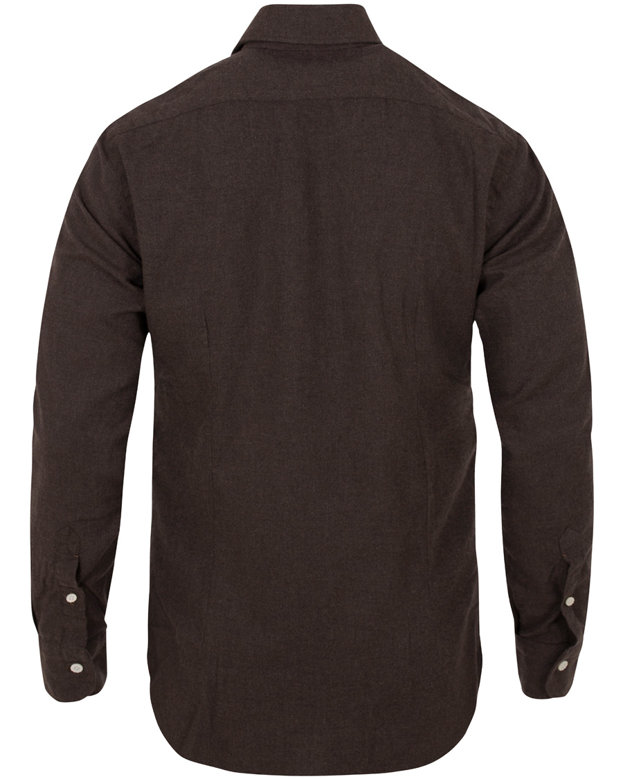 Homme | Chemises | Barba Napoli | Dandylife Flannel Slim Fit Shirt Brown