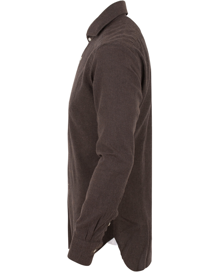 Homme | Chemises | Barba Napoli | Dandylife Flannel Slim Fit Shirt Brown