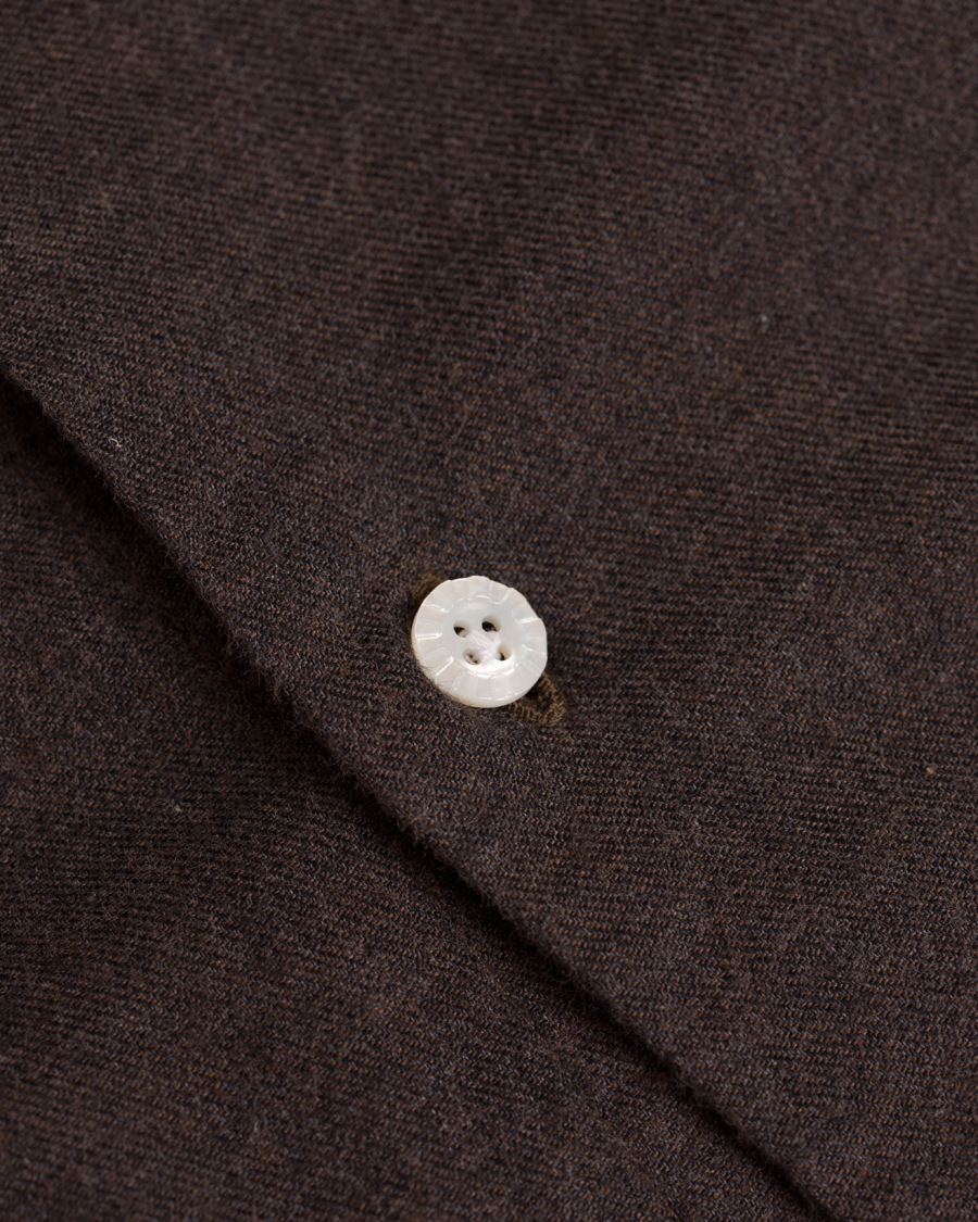 Homme | Chemises | Barba Napoli | Dandylife Flannel Slim Fit Shirt Brown