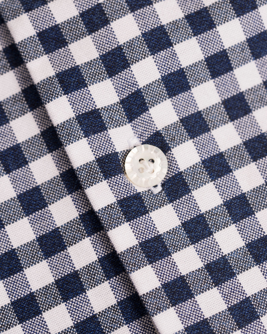 Homme | Chemises | Barba Napoli | Dandylife Oxford Check Slim Fit Shirt Blue/White