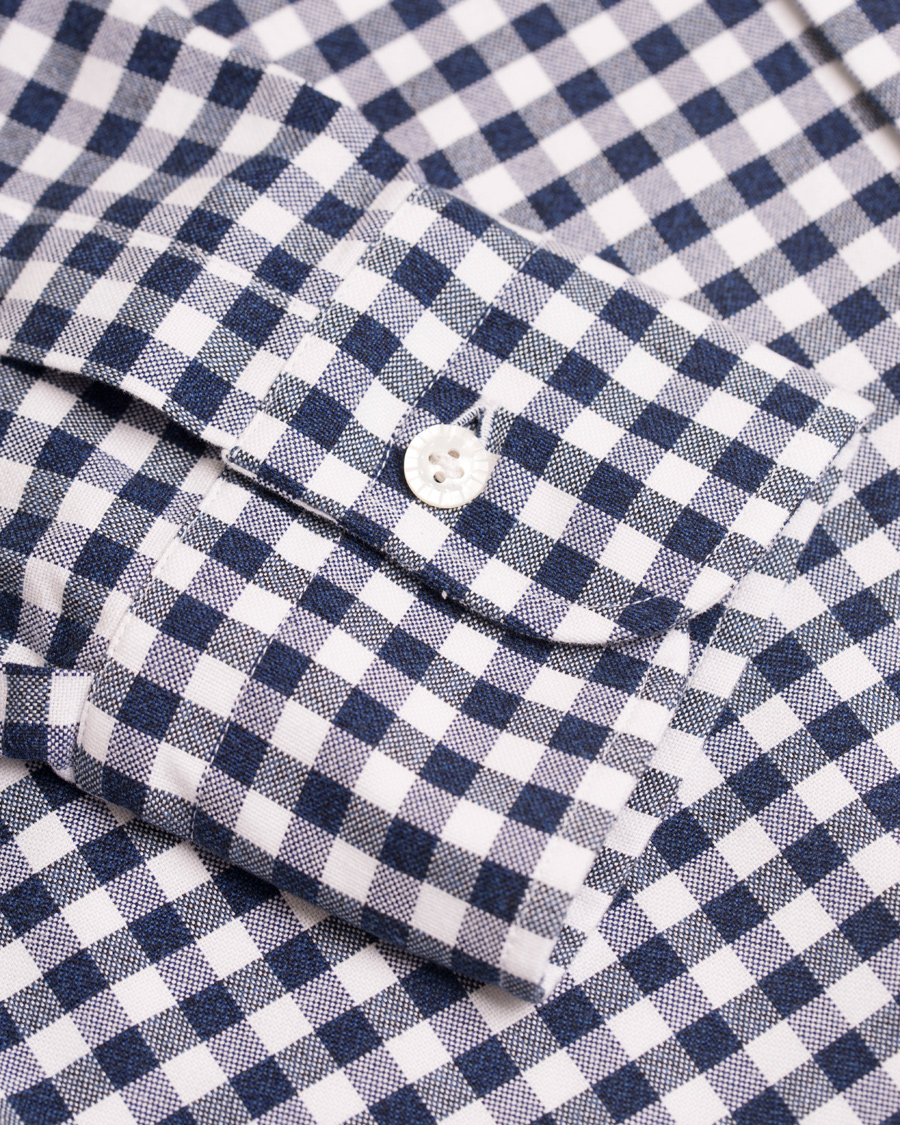 Homme | Chemises | Barba Napoli | Dandylife Oxford Check Slim Fit Shirt Blue/White