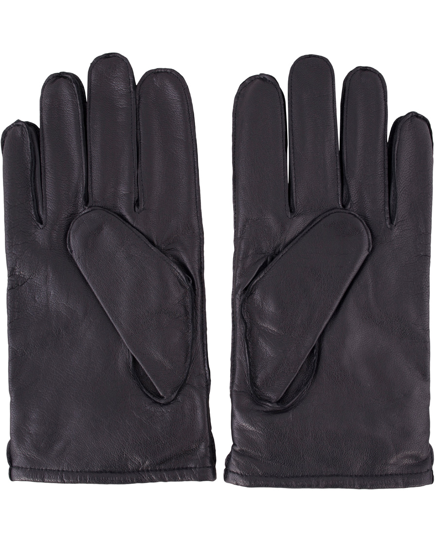 Homme | Tommy Hilfiger Ferron Leather Gloves Flag Black | Tommy Hilfiger | Ferron Leather Gloves Flag Black
