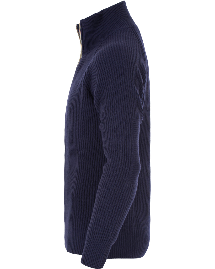 Homme | Pulls Et Tricots | GANT Diamond G | Lambswool/Cashmere Zip Trough Luminary Navy