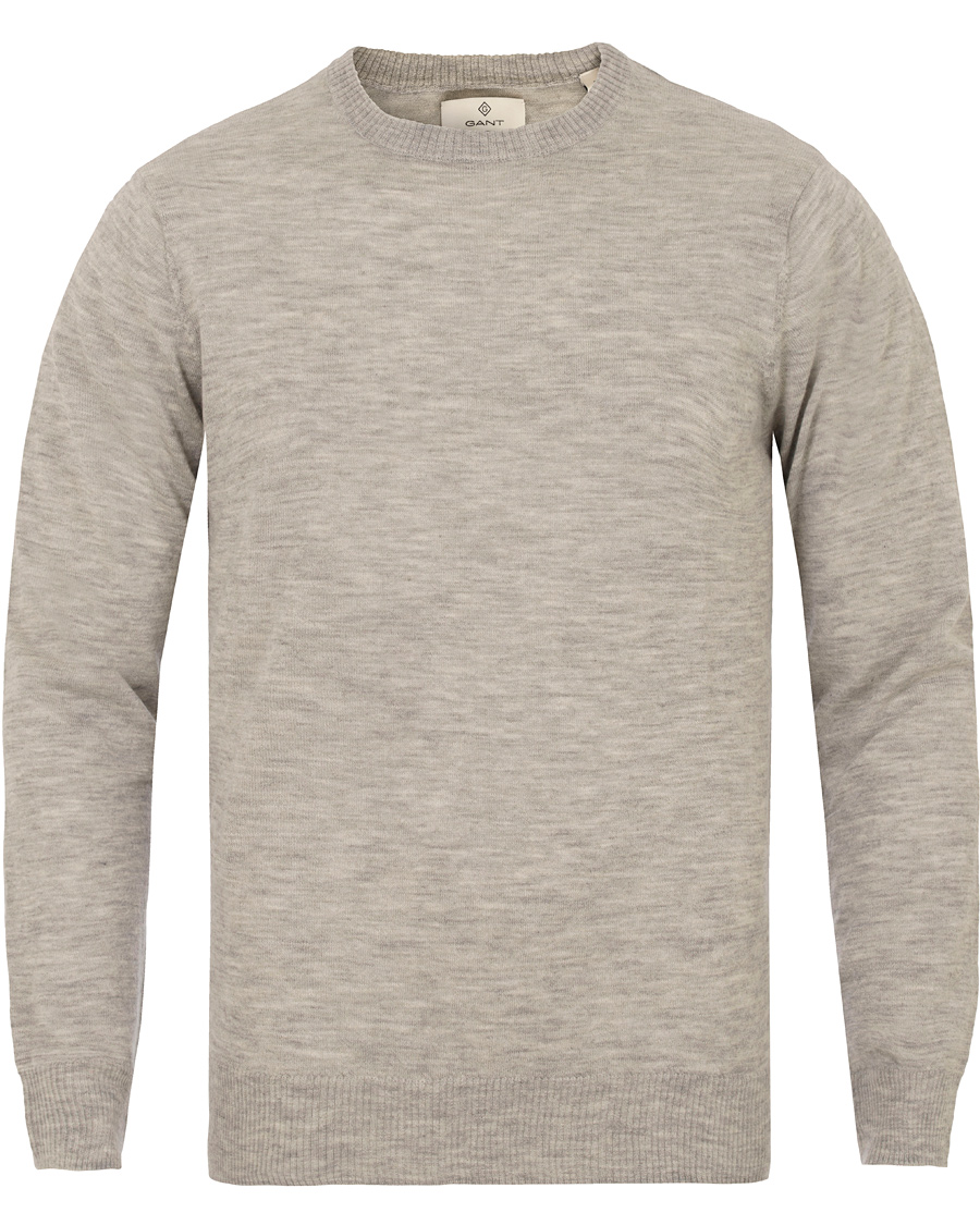 Homme | Pulls Et Tricots | GANT Diamond G | Extra Fine Cashmere Crew Neck Light Grey Melange