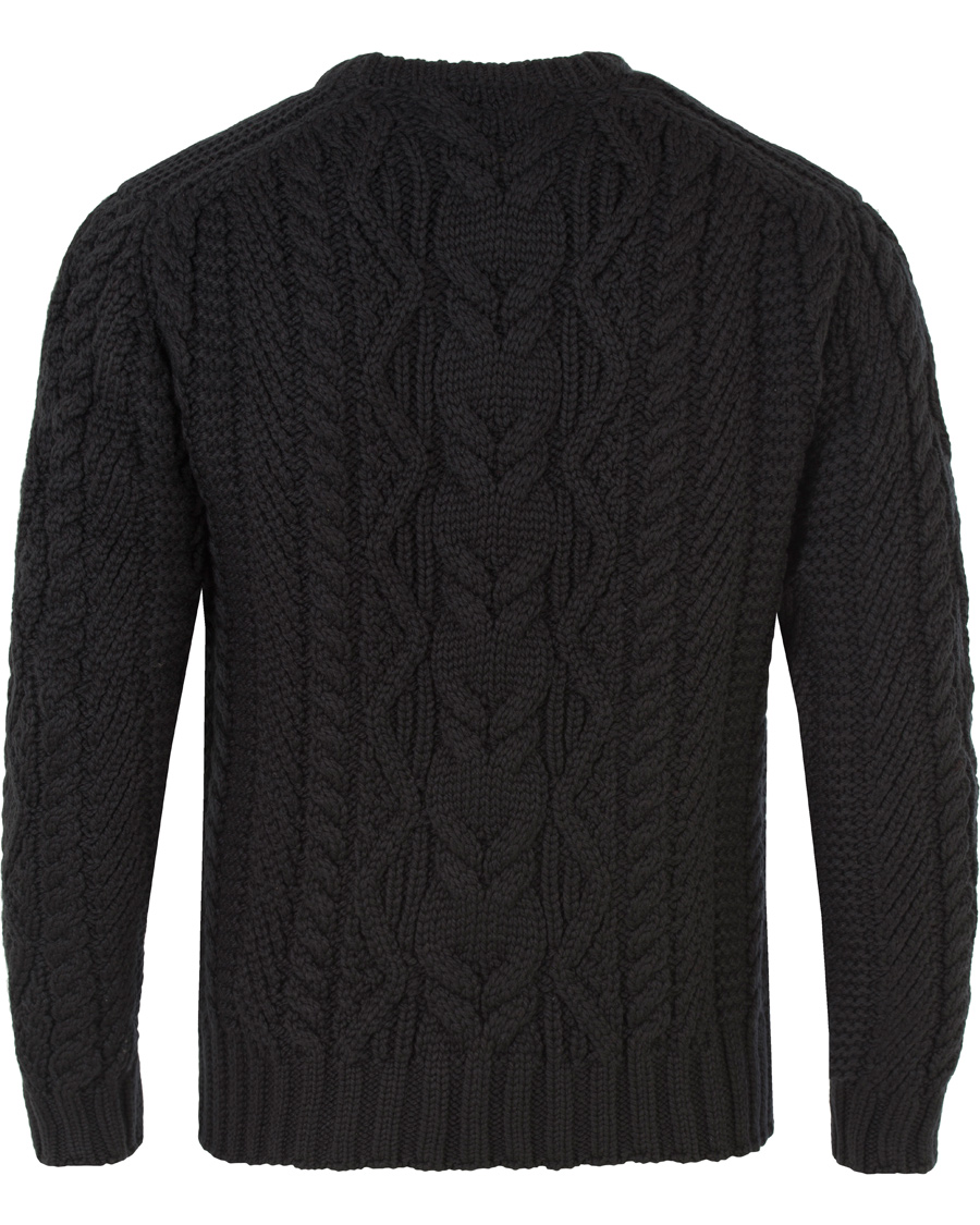 Homme | Pulls Et Tricots | Polo Ralph Lauren | Merino Cable Knit Polo Black