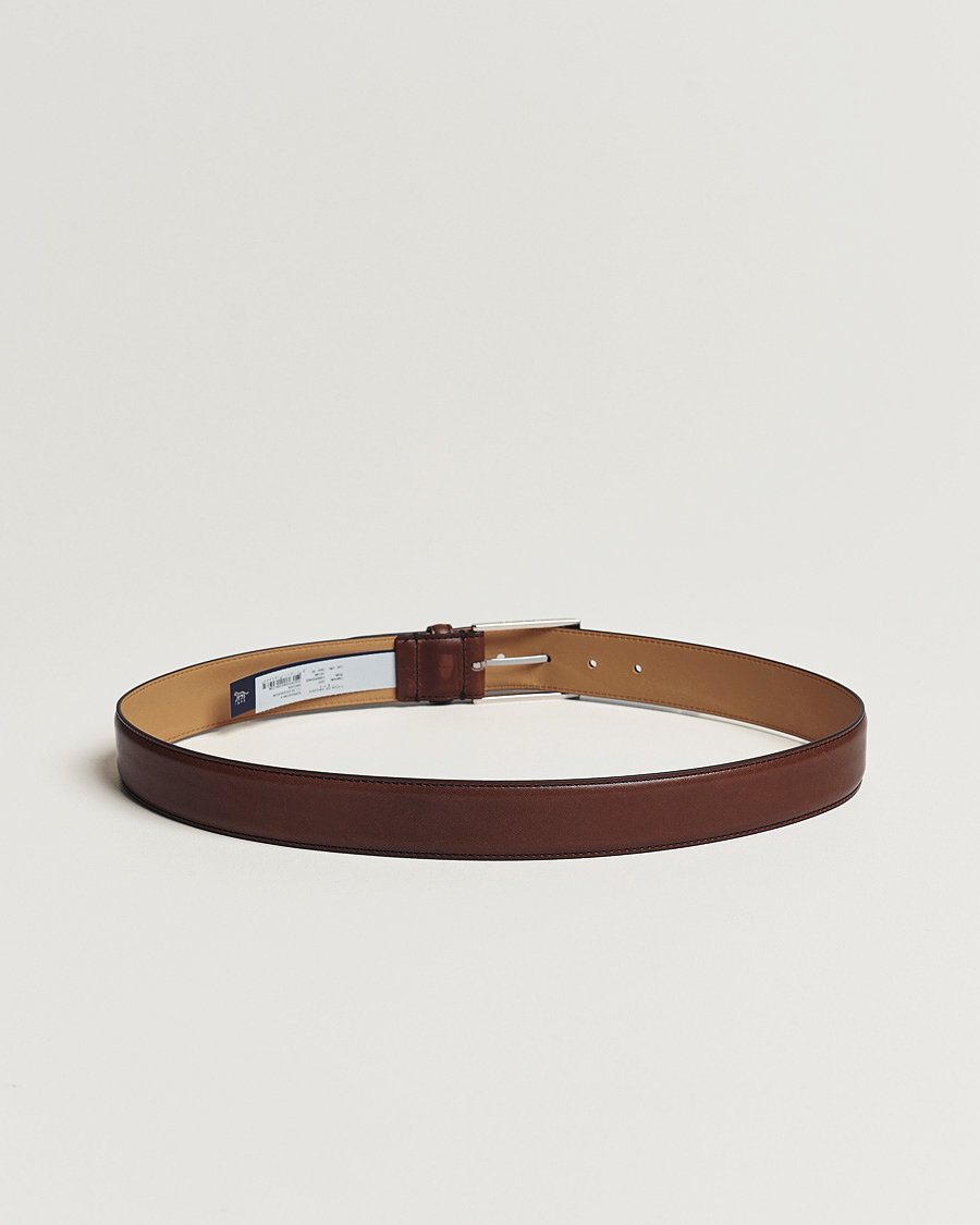 Homme | Ceintures | Tiger of Sweden | Helmi Leather 3,5 cm Belt Brown