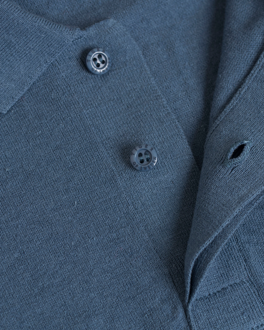 Homme | Pulls Et Tricots | Tiger of Sweden | Fender Knitted Polo Teal Blue