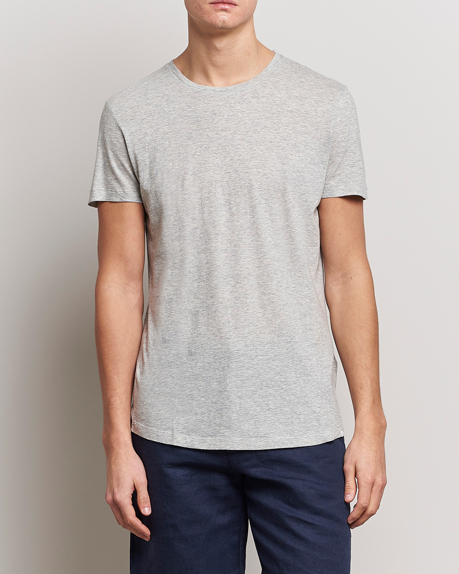 Homme | T-shirts | Orlebar Brown | OB Crew Neck Tee Mid Grey Melange