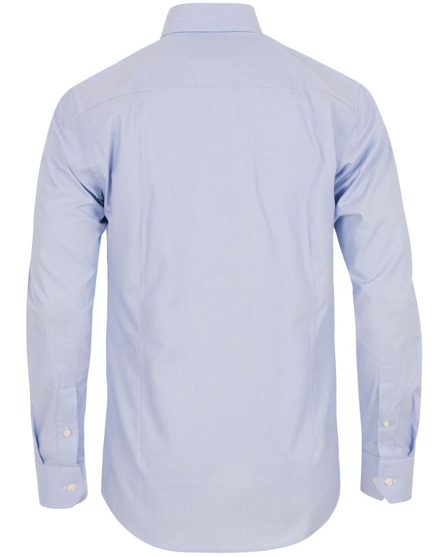 Homme | Chemises | Eton | Slim Fit Extreme Cut Away Micro Print Shirt Blue