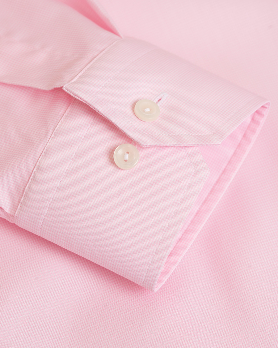 Homme | Chemises | Eton | Slim Fit Cut Away Micro Print Shirt Pink/Red