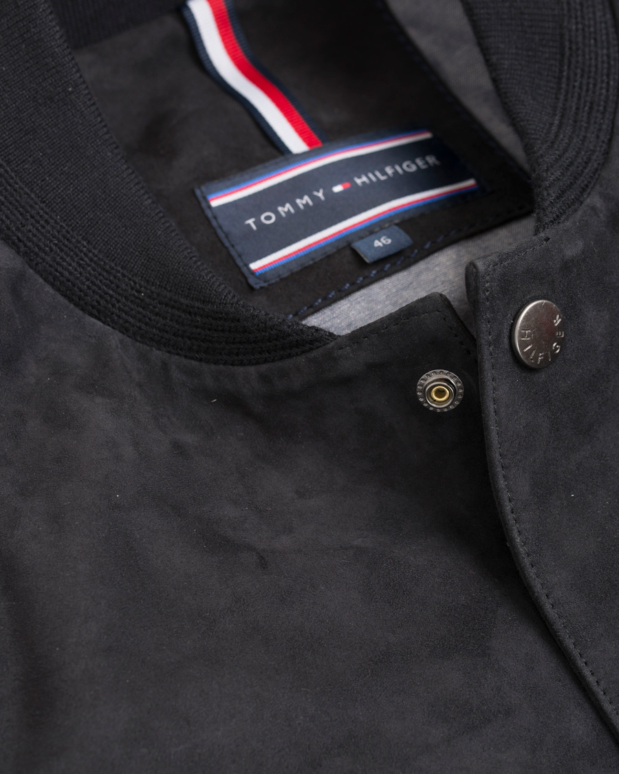 Homme | Manteaux Et Vestes | Tommy Hilfiger | Caen Bomber Suede Jacket Midnight