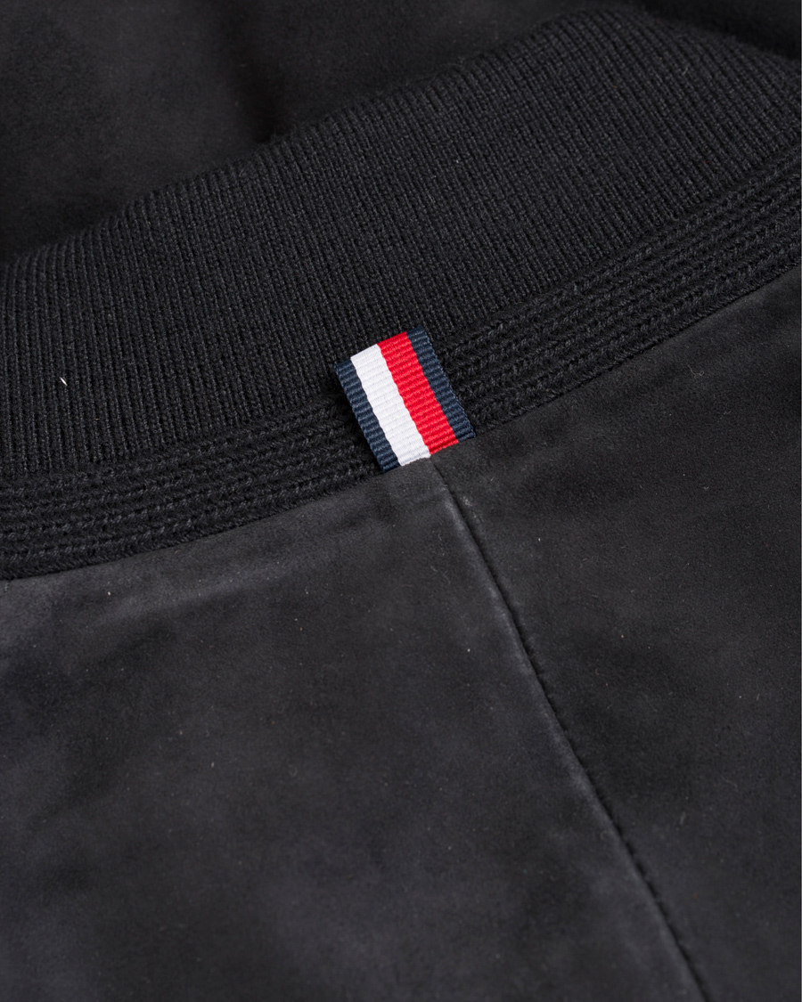 Homme | Manteaux Et Vestes | Tommy Hilfiger | Caen Bomber Suede Jacket Midnight