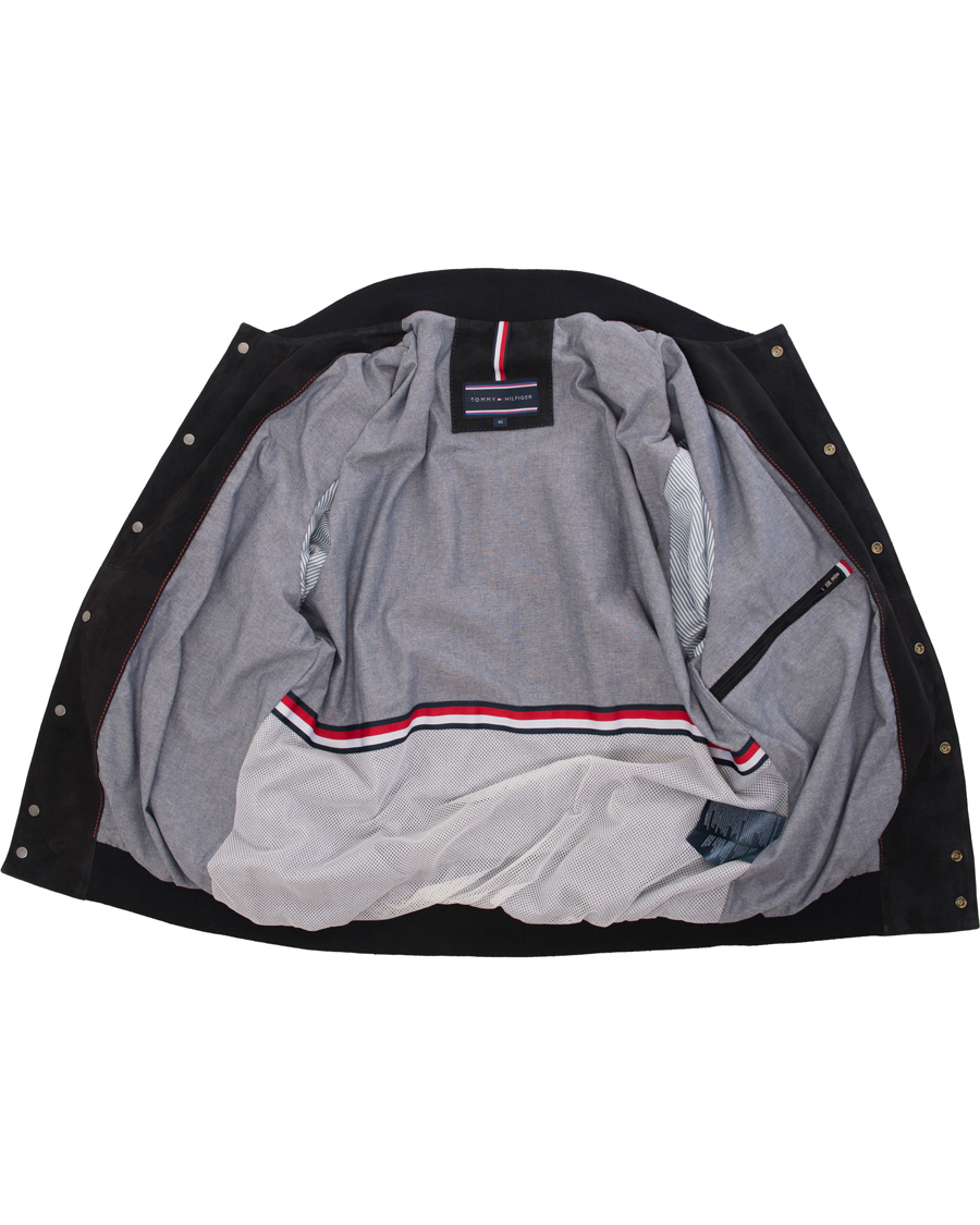 Homme | Manteaux Et Vestes | Tommy Hilfiger | Caen Bomber Suede Jacket Midnight