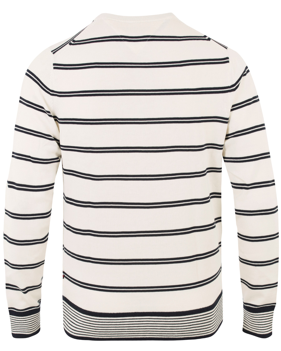 Homme | Pulls Et Tricots | Tommy Hilfiger | Hendrics Stripe Knitted Crew Neck Snow White