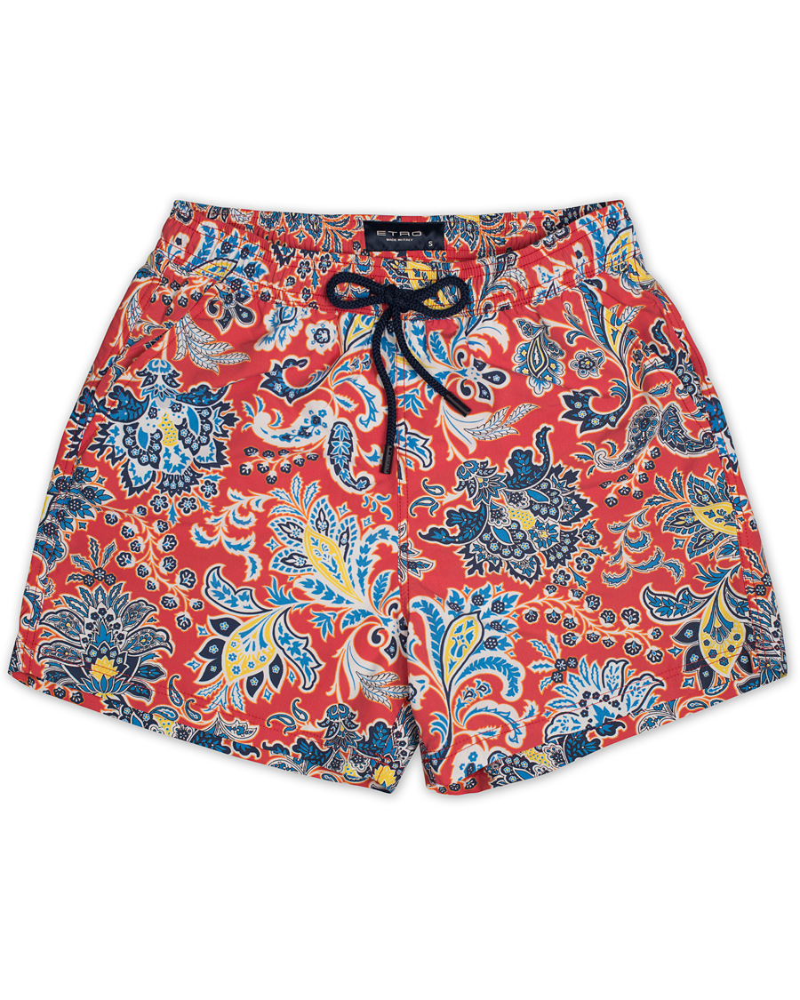 Homme | Maillots De Bain | Etro | Ponza Printed Flower Swimtrunk Red