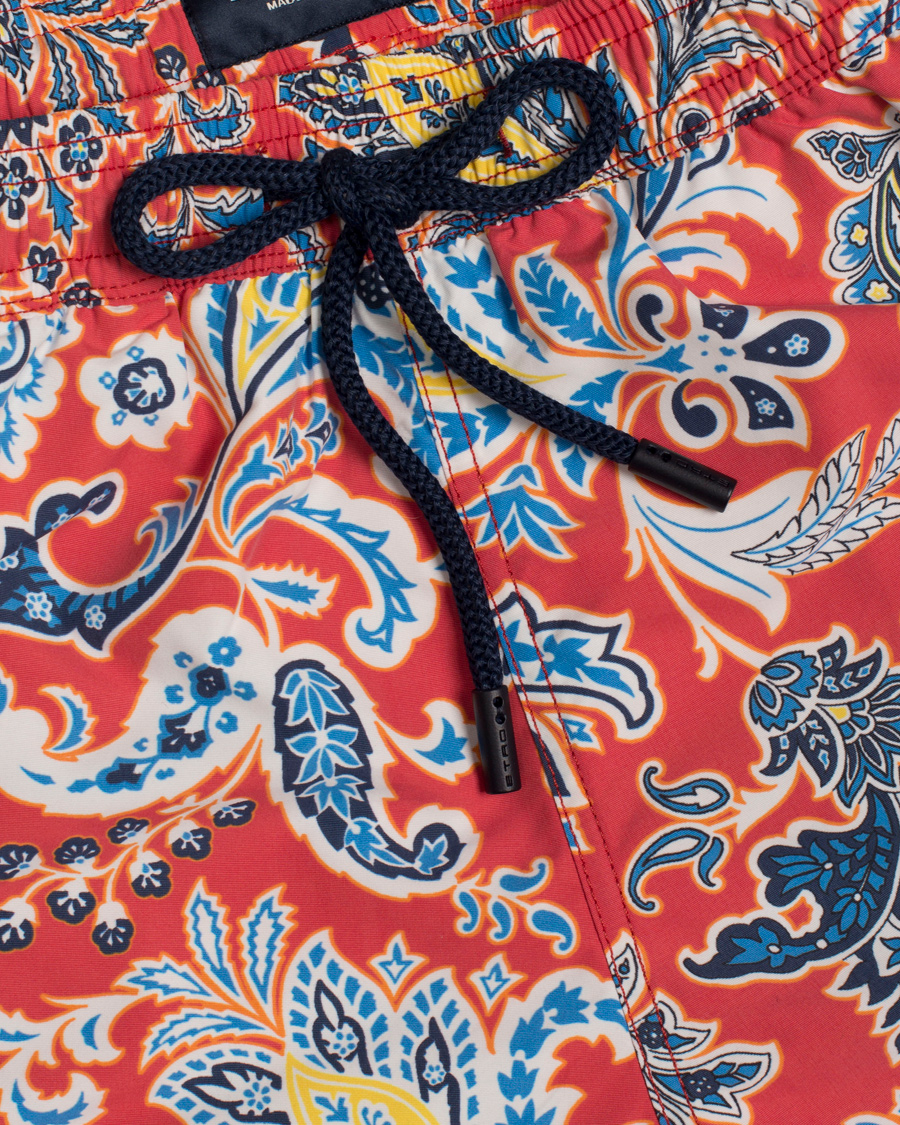 Homme | Maillots De Bain | Etro | Ponza Printed Flower Swimtrunk Red