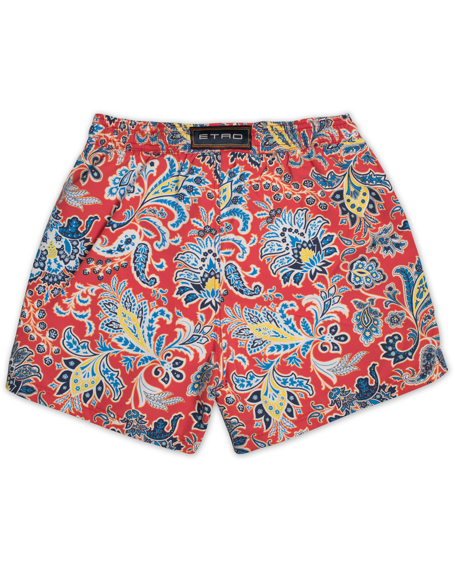 Homme | Maillots De Bain | Etro | Ponza Printed Flower Swimtrunk Red