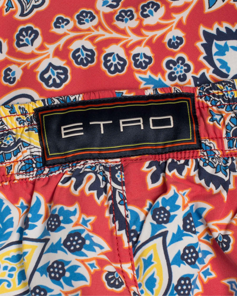 Homme | Maillots De Bain | Etro | Ponza Printed Flower Swimtrunk Red