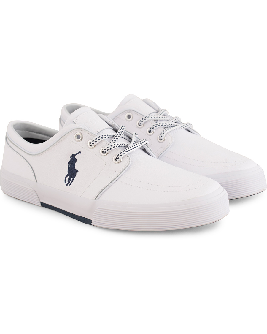 Homme | Polo Ralph Lauren Faxon Low Leather Sneaker White | Polo Ralph Lauren | Faxon Low Leather Sneaker White