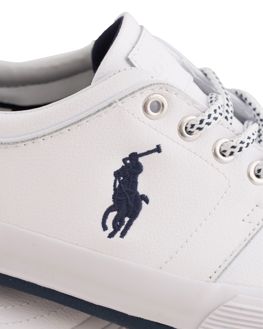 Homme | Polo Ralph Lauren Faxon Low Leather Sneaker White | Polo Ralph Lauren | Faxon Low Leather Sneaker White
