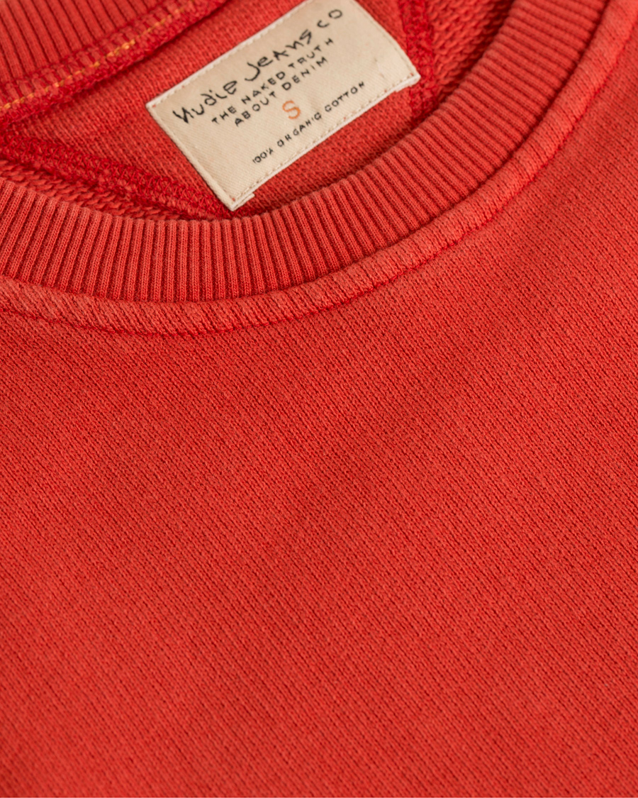 Homme | Pulls Et Tricots | Nudie Jeans | Sven Rugged Knitted Crew Neck Blood Red