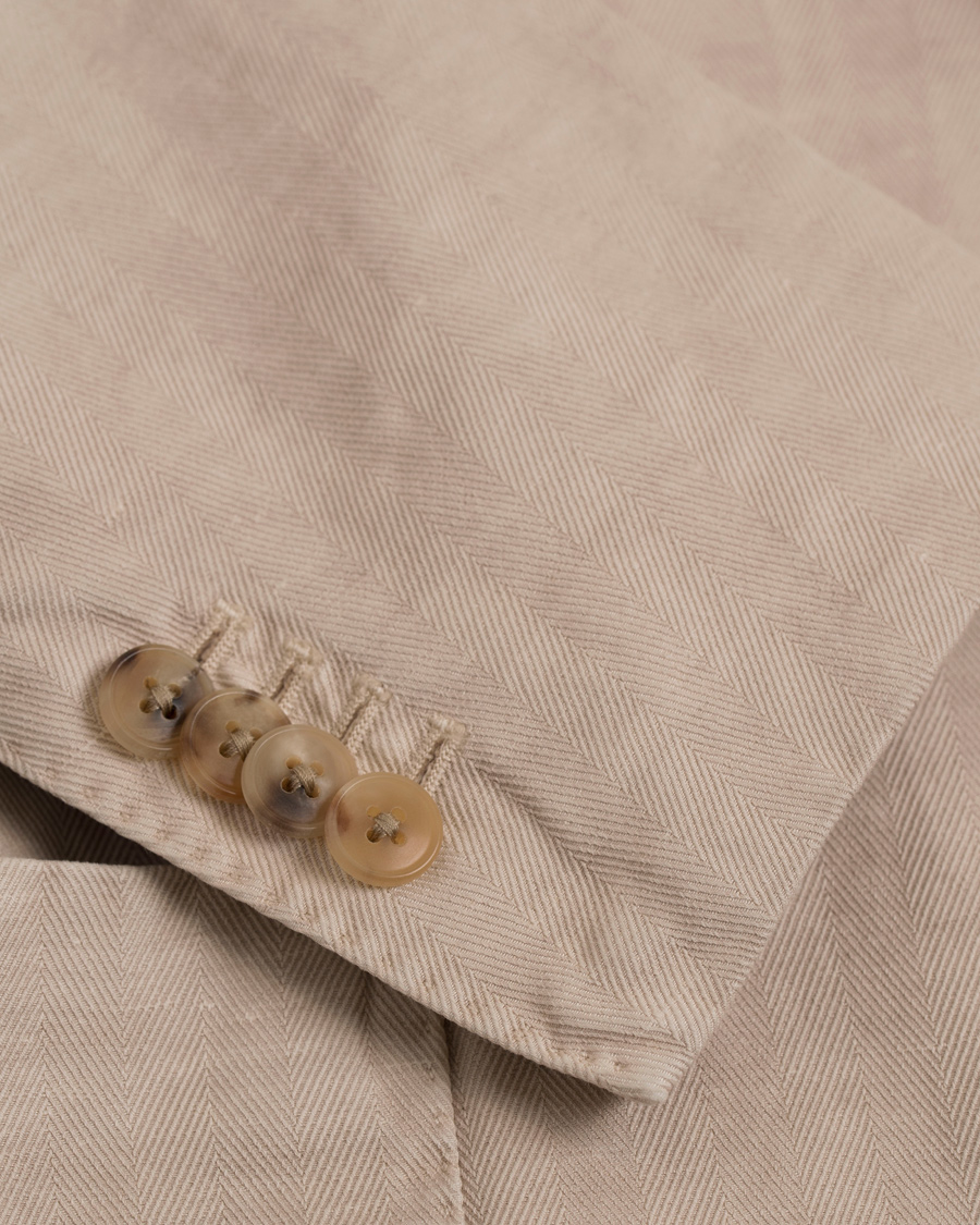 Homme | Costumes | Boglioli | K Jacket Cotton/Linen Herringbone Suit Beige