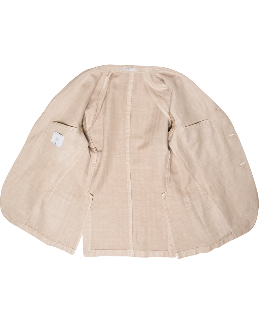 Homme | Costumes | Boglioli | K Jacket Cotton/Linen Herringbone Suit Beige