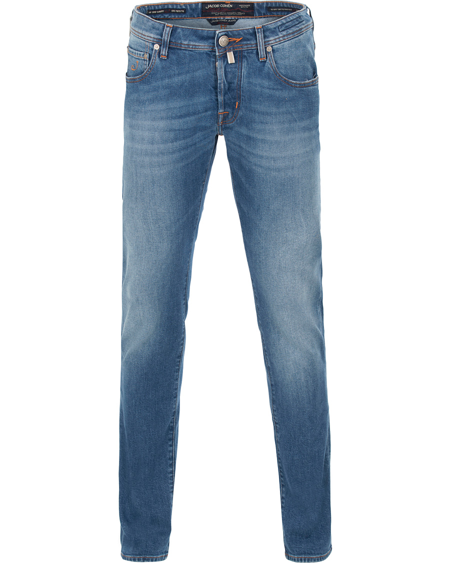 Homme | Jeans | Jacob Cohën | Jacob Cohen 622 Washed Slim Jeans Blue