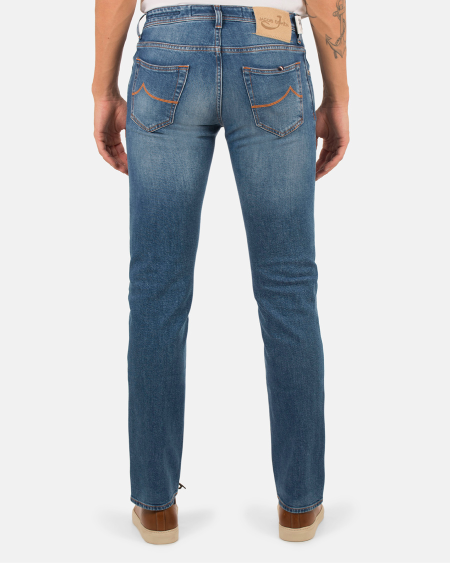 Homme | Jeans | Jacob Cohën | Jacob Cohen 622 Washed Slim Jeans Blue