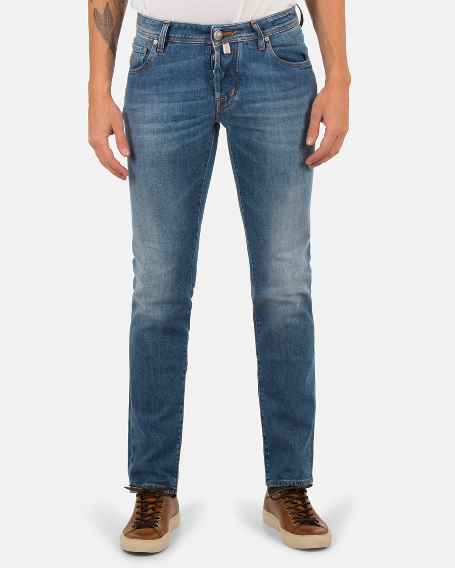 Homme | Jeans | Jacob Cohën | Jacob Cohen 622 Washed Slim Jeans Blue