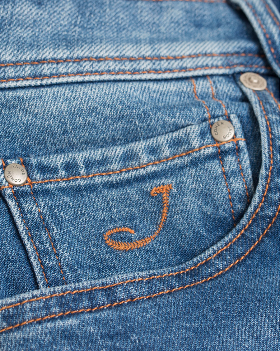 Homme | Jeans | Jacob Cohën | Jacob Cohen 622 Washed Slim Jeans Blue
