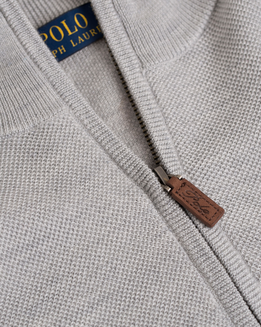 Homme | Pulls Et Tricots | Polo Ralph Lauren | Cotton/Silk/Cashmere Half Zip Honeycomb Grey Heather
