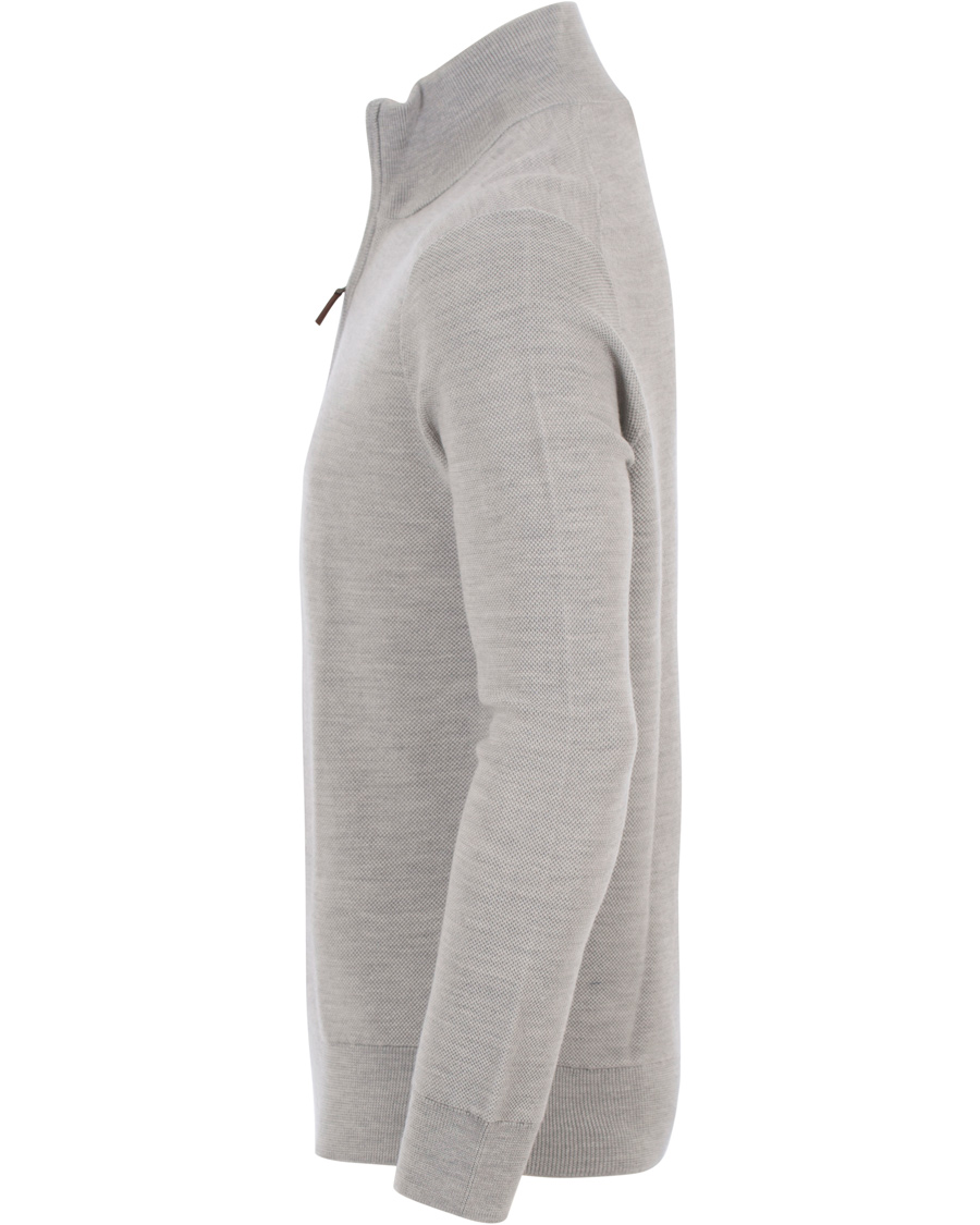 Homme | Pulls Et Tricots | Polo Ralph Lauren | Cotton/Silk/Cashmere Half Zip Honeycomb Grey Heather