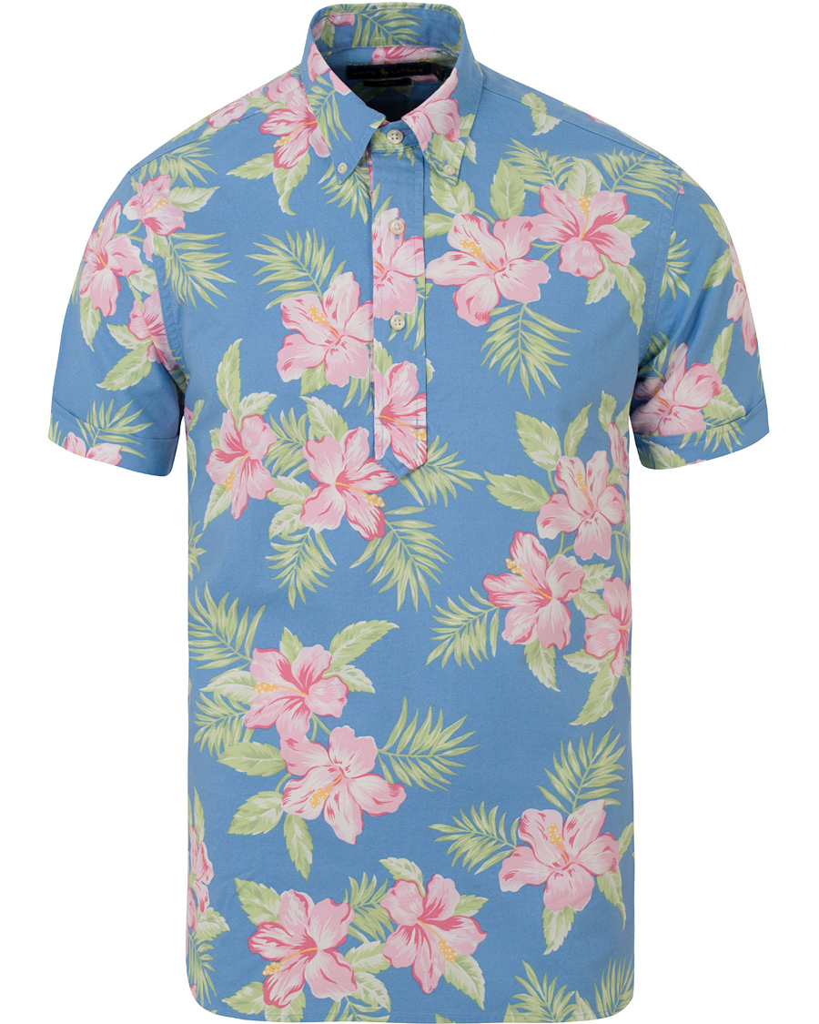 Homme | Chemises | Polo Ralph Lauren | Slim Fit Oxford Short Sleeve Flower Shirt Pastal