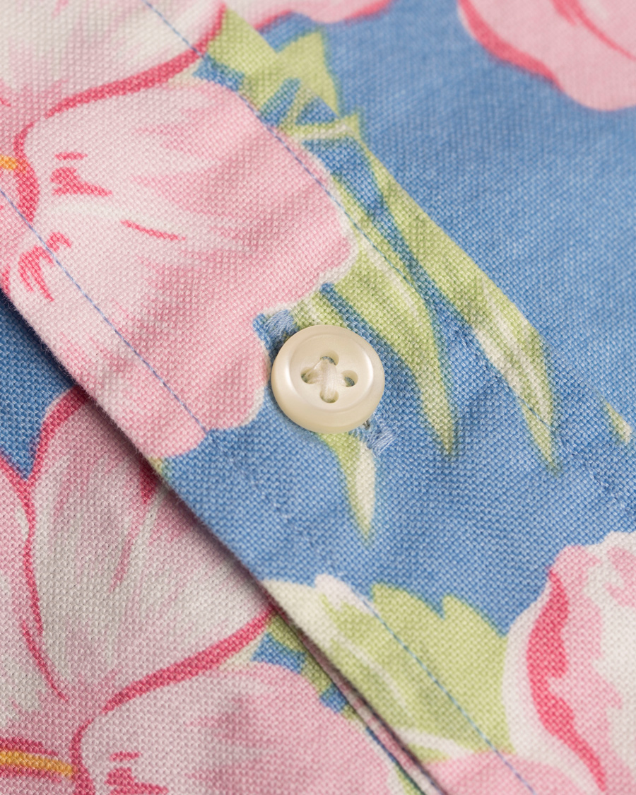 Homme | Chemises | Polo Ralph Lauren | Slim Fit Oxford Short Sleeve Flower Shirt Pastal