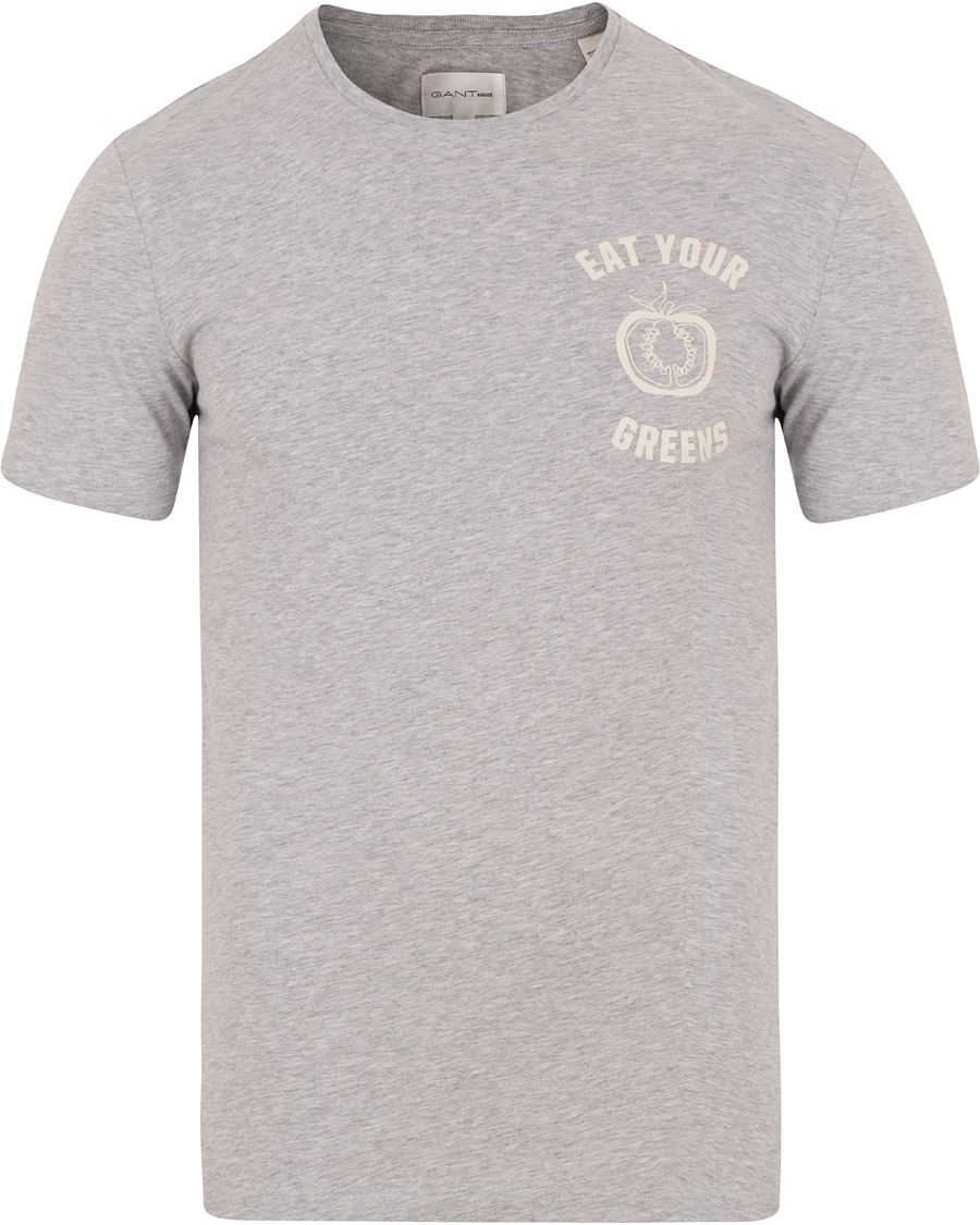 Homme | T-shirts | GANT Rugger | Eat Your Green Tee Grey
