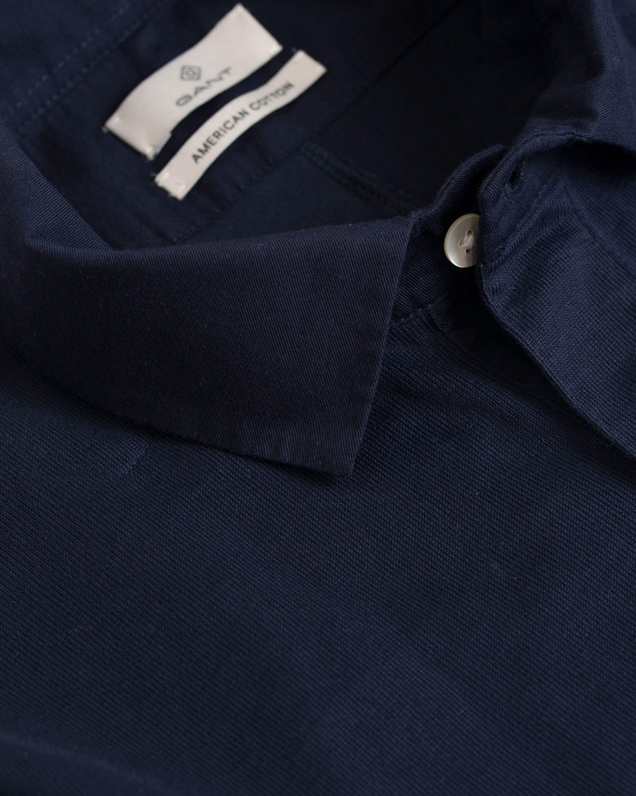 Homme | Pulls Et Tricots | GANT Diamond G | Mercerized Rugby Top Marine