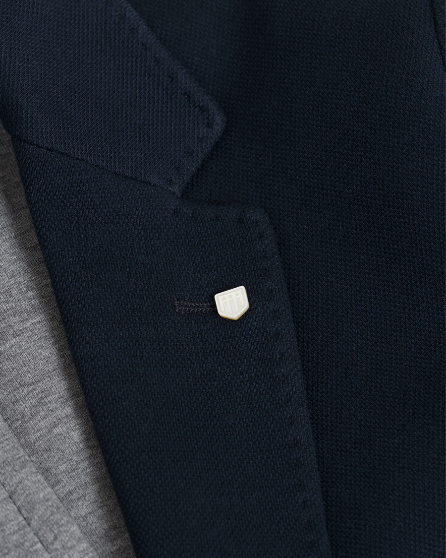 Homme | Blazers | Gant | Weekender Fit Cotton Pique Blazer Navy