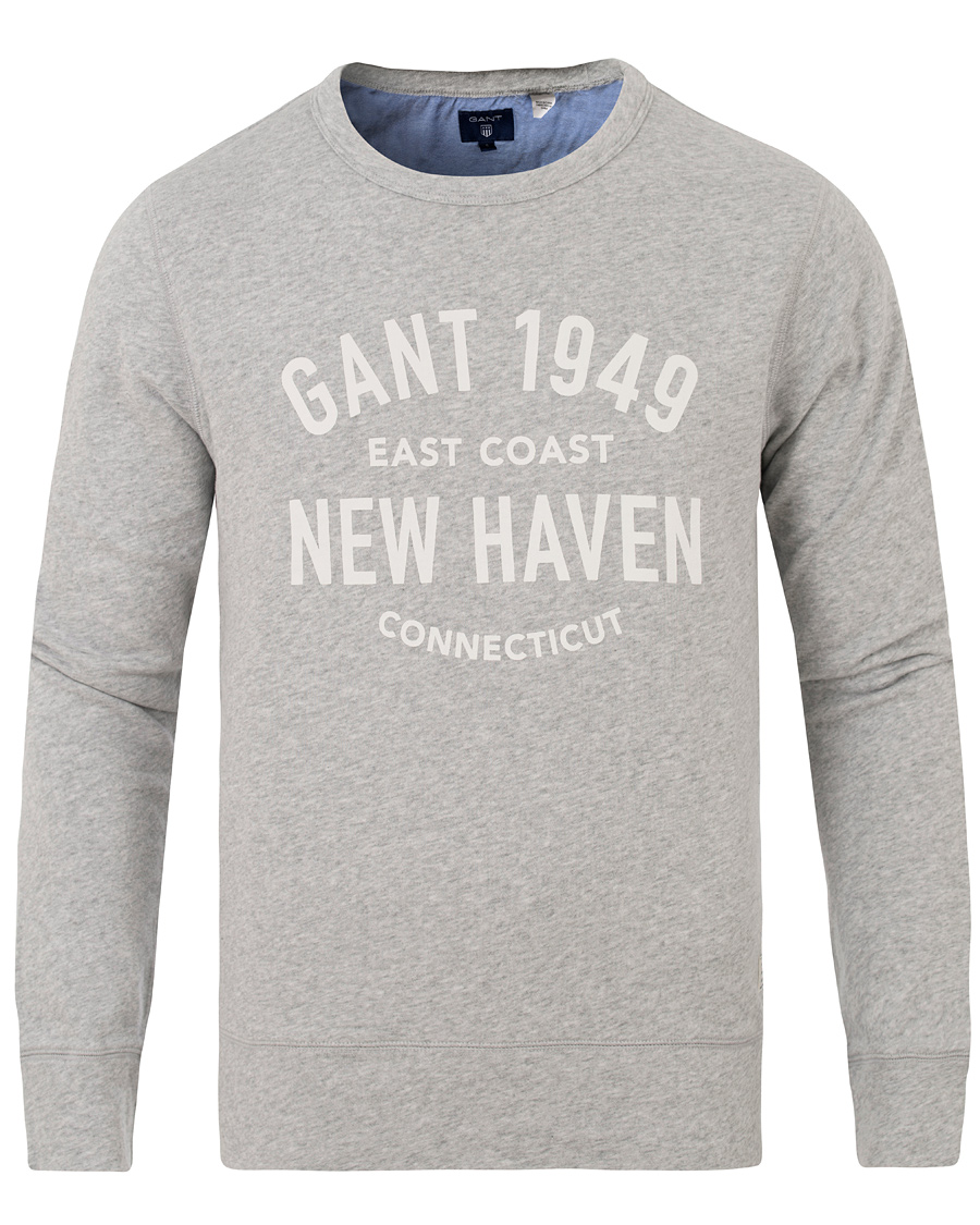 Homme | Pulls Et Tricots | GANT | New Haven Sweatshirt Grey Melange