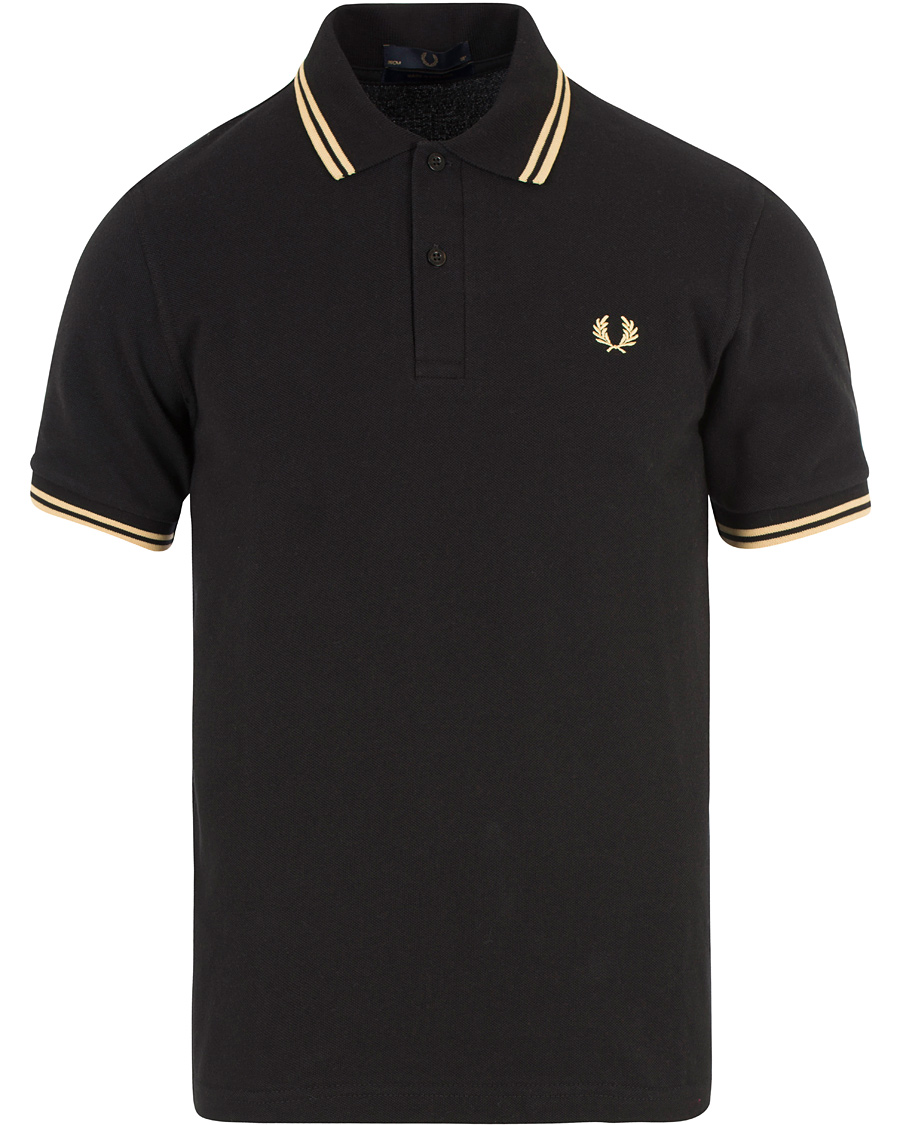 Homme | Polos | Fred Perry Reissues | Twin Tip Polo Black/Champagne