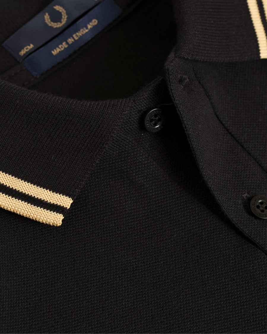 Homme | Polos | Fred Perry Reissues | Twin Tip Polo Black/Champagne