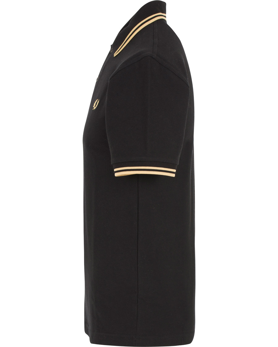 Homme | Polos | Fred Perry Reissues | Twin Tip Polo Black/Champagne