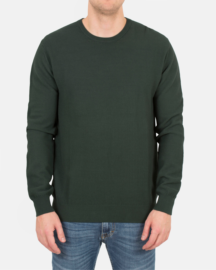 Homme | Pulls Et Tricots | Tiger of Sweden | Matias Waffle Crew Neck Nobel Green