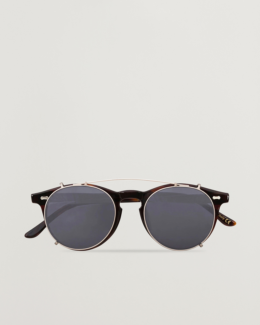 Homme | Lunettes De Soleil | TBD Eyewear | Pleat Clip On Sunglasses Classic Tortoise