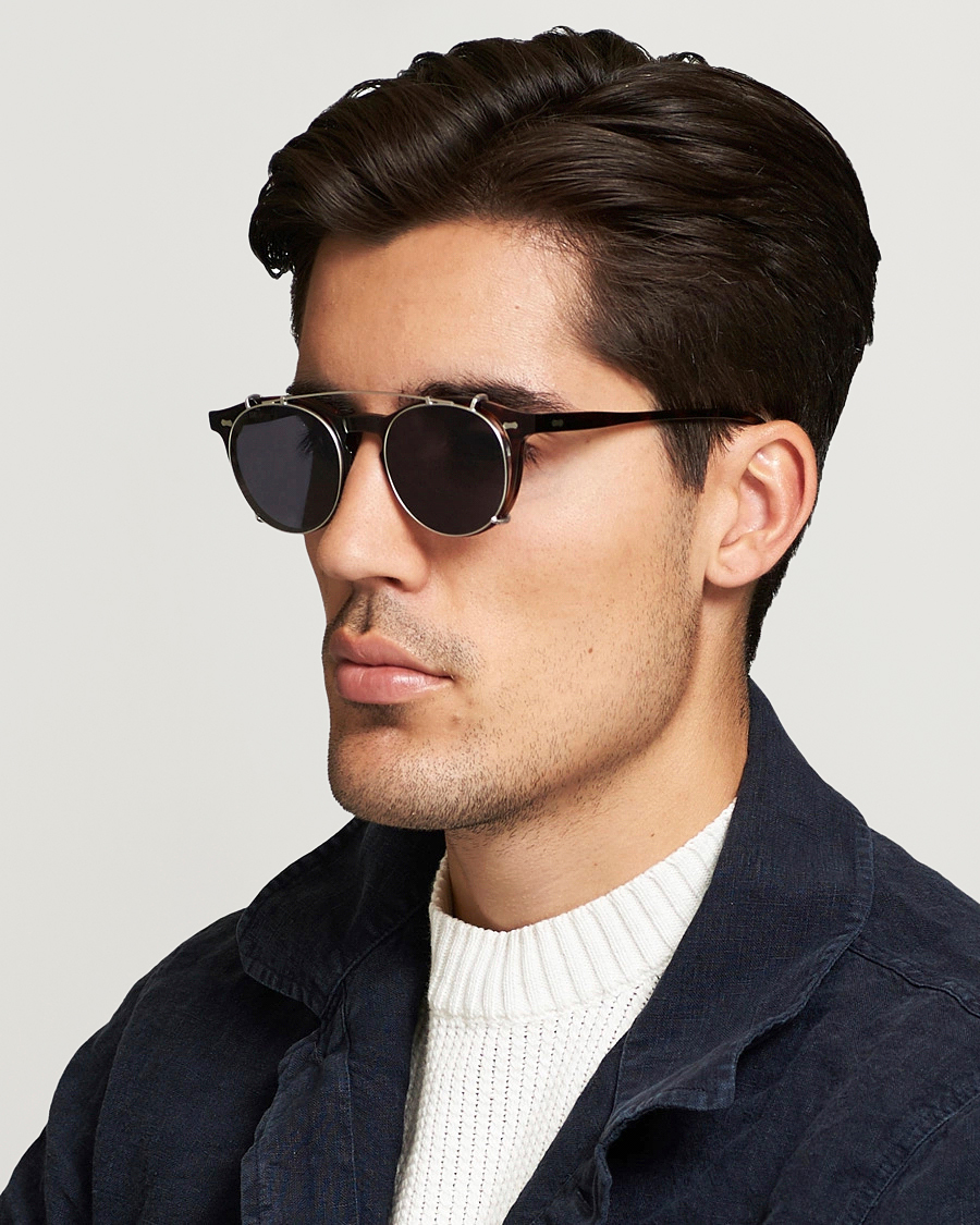 Homme | Accessoires | TBD Eyewear | Pleat Clip On Sunglasses Classic Tortoise