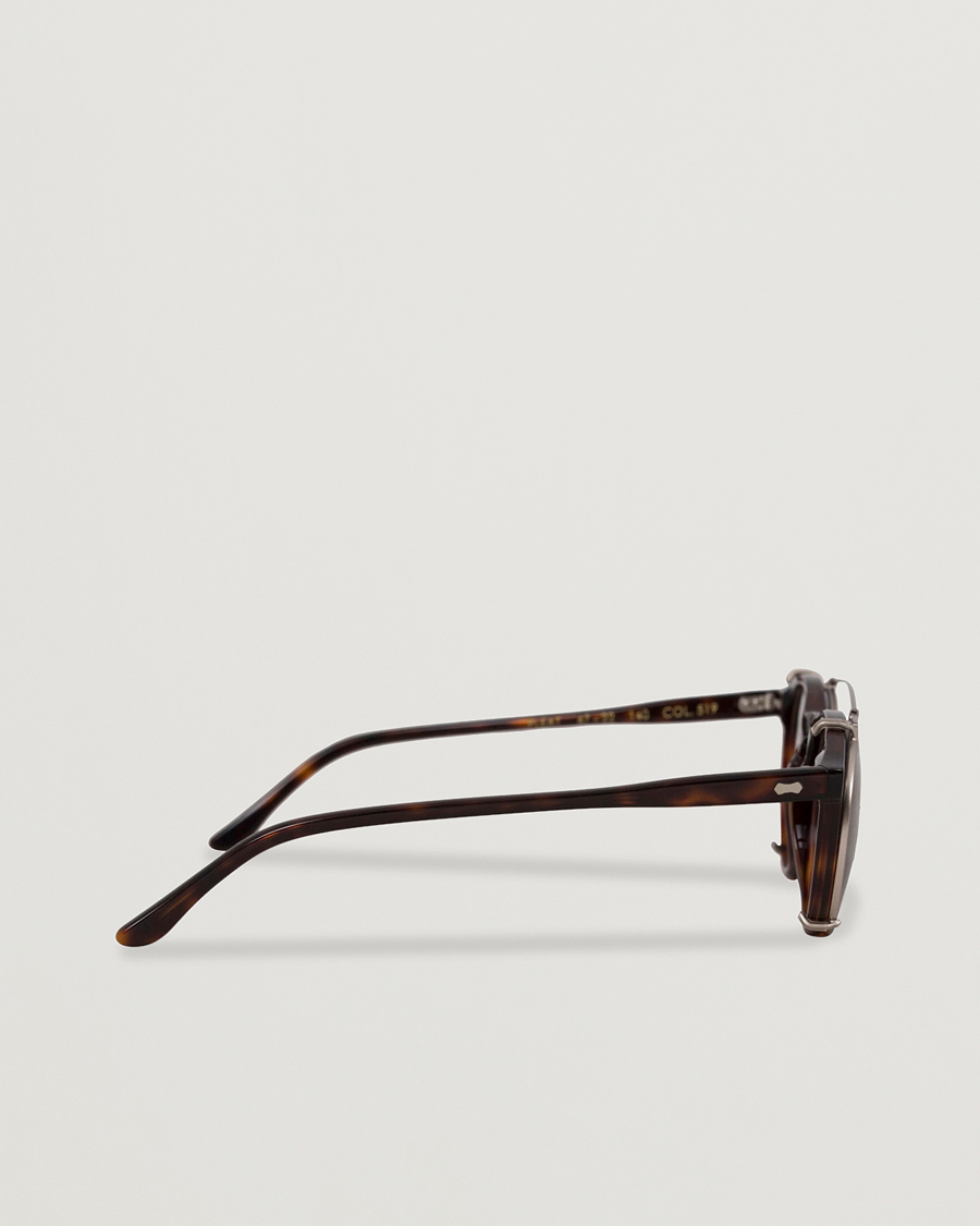 Homme | Lunettes De Soleil | TBD Eyewear | Pleat Clip On Sunglasses Classic Tortoise