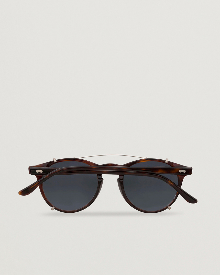 Homme | Lunettes De Soleil | TBD Eyewear | Pleat Clip On Sunglasses Classic Tortoise