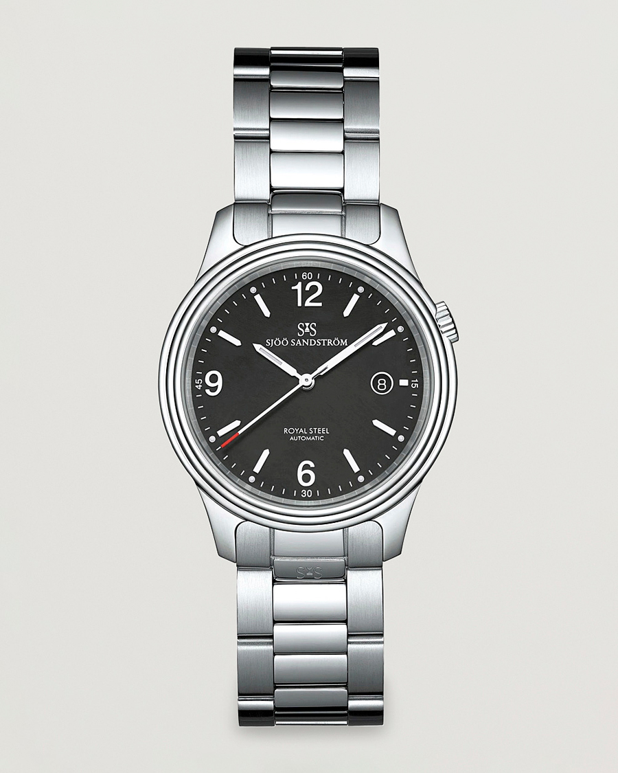 Homme | Sjöö Sandström Royal Steel Classic 41mm Black and Steel | Sjöö Sandström | Royal Steel Classic 41mm Black and Steel